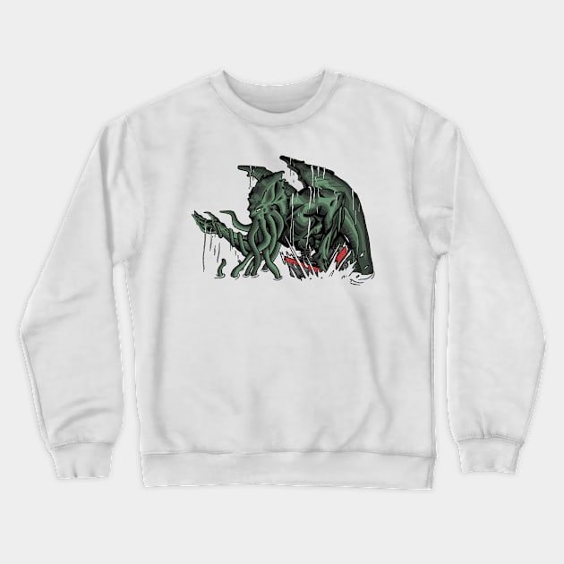 cthulhu Crewneck Sweatshirt by Wayward Prints